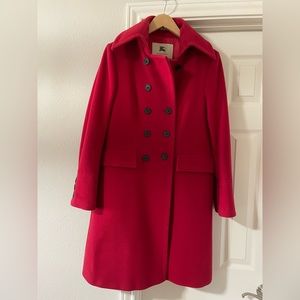 Burberry London Red Coat size 10